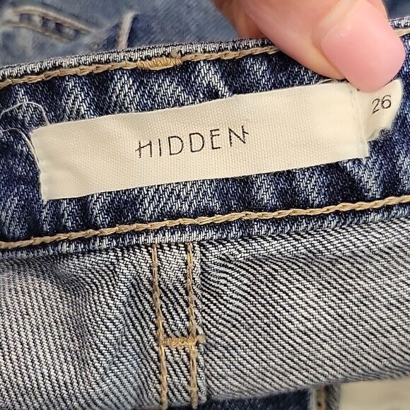 HIDDEN Distressed High Waisted Boyfriend Jeans Size 26 - Picture 7 of 8